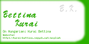 bettina kurai business card